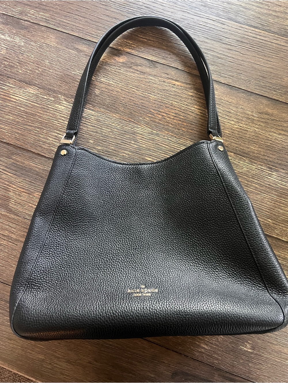 kate spade Black Pebbled Leather Shoulder Tote